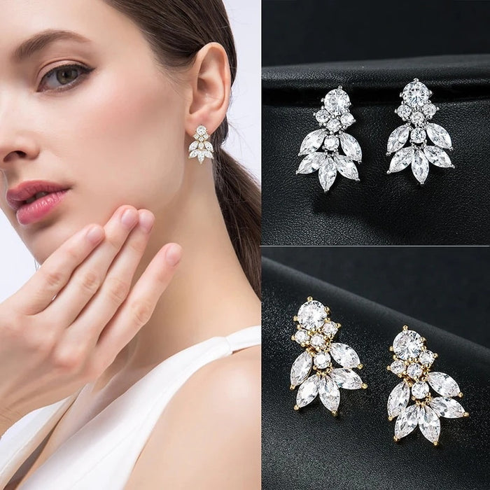 Marquise Eye Geometric Luxury Stud Earrings For Formal Gown Fashion Jewelry Accessories