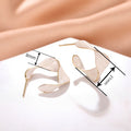 New Metal Gold Trim Stud Earrings For Women With Enamel Oil Painting Craft Elegant Jewelry view 4