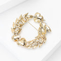 Alloy Rhinestone Bee Wheat Wreath Brooch Pin For Suit Dresses view 4