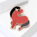 Alloy Horse Brooch Pin For Women Fashion Garment Accessories view 3
