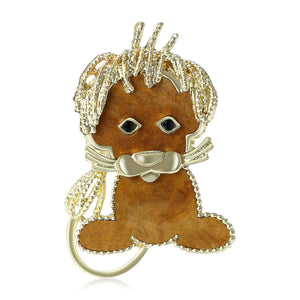 Alloy Acetate Lion Brooch For Women's Fashion Apparel Accessories