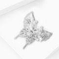 Alloy Rhinestone Abalone Shell Butterfly Brooch Pin For Apparel view 4