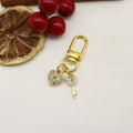 Zinc Alloy Rhinestone Lock Keychain Sparkling Key Ring Gift view 6