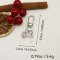 Zinc Alloy Rhinestone Lock Keychain Sparkling Key Ring Gift view 2