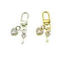 Zinc Alloy Rhinestone Lock Keychain Sparkling Key Ring Gift view 5