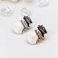 Black Silver Tone Christmas Snowman Two Designs Metal Brooch Pin view 5