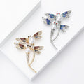 Alloy Enamel Double Dragonfly Brooch Pin For Women's Apparel view 3