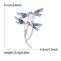 Alloy Enamel Double Dragonfly Brooch Pin For Women's Apparel view 5