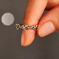 Korean Metal Heart Ring For Women With Cross Line Design, Trendy Niche Fashion Jewelry view 1