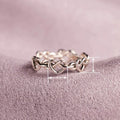 Korean Metal Heart Ring For Women With Cross Line Design, Trendy Niche Fashion Jewelry view 4