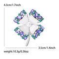Alloy Mother Of Pearl Clover Brooch Pin For Coats view 6