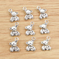 Alloy 3D Bear Charm Pendant 15x11mm DIY Jewelry Findings For Necklace And Bracelet Making view 3