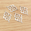 Alloy Chinese Knot Pendant DIY Jewelry Accessory Necklace Bracelet Charm 27x18mm view 3