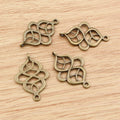 Alloy Chinese Knot Pendant DIY Jewelry Accessory Necklace Bracelet Charm 27x18mm view 2
