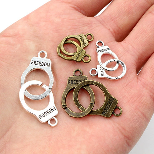 Alloy Handcuff Pendant Charms For DIY Jewelry Accessories, Necklace And Bracelet Findings