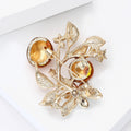 Alloy Persimmon Fig Branch Brooch For Chinese Style Apparel Decoration view 4