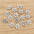 12x9mm Alloy Vintage Small Flower Pendant Charm For DIY Necklace Bracelet Accessories view 2