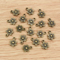 12x9mm Alloy Vintage Small Flower Pendant Charm For DIY Necklace Bracelet Accessories view 3