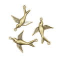 Antique Bronze Alloy Swallow Bird Pendant Charm, 37x30mm 2g DIY Necklace Bracelet Jewelry Accessory view 5