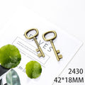 Vintage Double-Sided Alloy Key Charm Pendant for DIY Jewelry