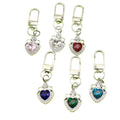 Metal Rhinestone Heart Oval Keychain Bag Charm Gift Key Ring view 5