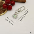 Rhinestone Metal Oval Heart Keychain Luxury Bag Charm Gift view 2