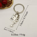 Metal Dumbbell Barbell Keychain Fitness Car Charm Gift view 2