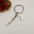 Metal Dumbbell Barbell Keychain Fitness Car Charm Gift view 6