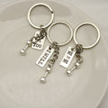 Metal Dumbbell Barbell Keychain Fitness Car Charm Gift view 4