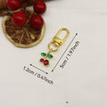 Metal Diamond Cherry Keychain Bag Charm view 2