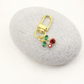 Metal Diamond Cherry Keychain Bag Charm view 3