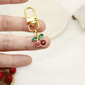 Metal Diamond Cherry Keychain Bag Charm view 4