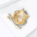 Fashion Alloy Enamel Owl Brooch Abstract Lapel Pin For Apparel view 4