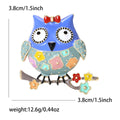 Fashion Alloy Enamel Owl Brooch Abstract Lapel Pin For Apparel view 5
