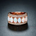 Exotic Oval Faux Opal Women's Ring, Light Luxury Elegant Fashion Finger Jewelry view 3