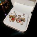 2026 New Copper Zircon Hoop Earrings With Silver Pins, Geometric Round Ethnic Vintage Light Luxury Jewelry view 3