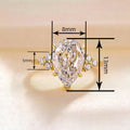 Luxury Elegant Women's Teardrop Pigeon Egg Statement Ring For Wedding Engagement Jewelry view 4