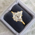 Luxury Elegant Women's Teardrop Pigeon Egg Statement Ring For Wedding Engagement Jewelry view 2