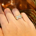 Old Money Style Textured X Ring For Women, Light Luxury Palace Inspired Summer Jewelry view 3