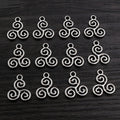 Alloy Swirl Small Pendant DIY Jewelry Accessory Necklace Bracelet Charm 16x13mm view 2