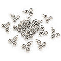 Alloy Swirl Small Pendant DIY Jewelry Accessory Necklace Bracelet Charm 16x13mm view 3