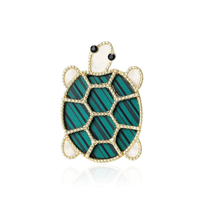 Alloy Acrylic Turtle Brooch Cute Lapel Pin For Clothing Decoration