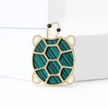 Alloy Acrylic Turtle Brooch Cute Lapel Pin For Clothing Decoration view 2