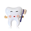 Alloy Enamel Toothbrush Tooth Brooch Pin For Collar Decoration view 2