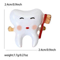 Alloy Enamel Toothbrush Tooth Brooch Pin For Collar Decoration view 6