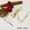 Metal Enamel Paint Palette Keychain Bag Charm Gift view 2
