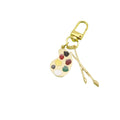 Metal Enamel Paint Palette Keychain Bag Charm Gift view 5