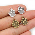 15x11mm Alloy Hollow Dog Cat Paw Print Pendant DIY Necklace Bracelet Jewelry Charm 0.9g view 1
