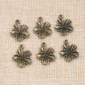 Antique Bronze Alloy Flower Pendant 21x17mm, 1.7g DIY Necklace Bracelet Jewelry Charm Finding view 2