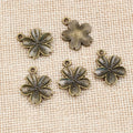Antique Bronze Alloy Flower Pendant 21x17mm, 1.7g DIY Necklace Bracelet Jewelry Charm Finding view 3
